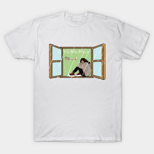 Lonely Girl T-Shirt by Itaanr